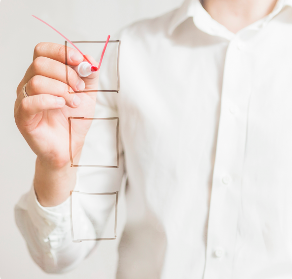 businessperson-s-hand-marking-check-box-with-red-marker-screen Person with a bottom up shirt is checking a box with a market